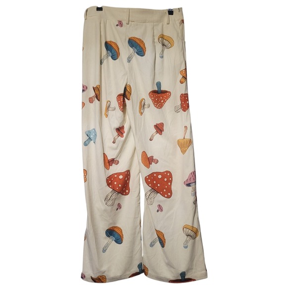 NWT CIDER Corduroy Mid Waist Mushroom Pocket Wide Leg Trousers Sz Med - Picture 4 of 6